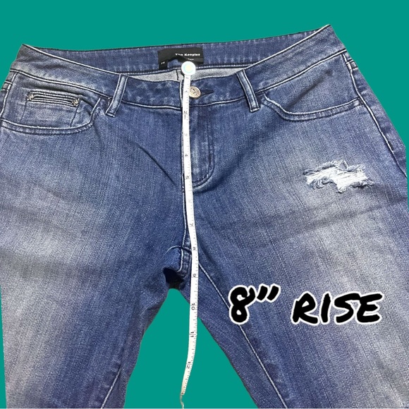NWOT⭐️👖The Kooples low rise distressed skinny jeans. Size 26 (30” waist) - Picture 6 of 9
